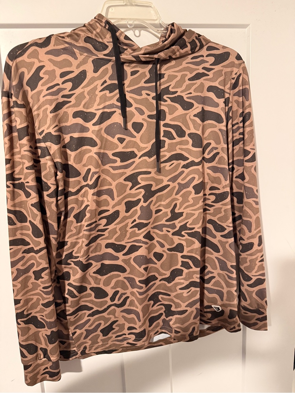 BURLEBO Brown & Black Camo Hooded Pullover